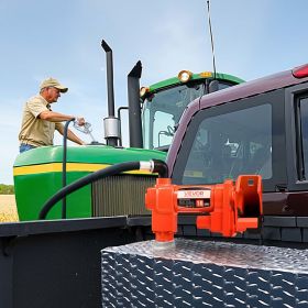 Fuel Transfer Pump 12V DC 16 GPM With Hose & Nozzle For Gasoline Diesel (Option: Orange)