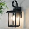 Inowel Outdoor Dusk To Dawn Wall Light 3000K 5000K Black Exterior Light Fixture 40003
