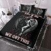 3PCS Soft And Comfortable Death And Angel Print Duvet Cover Set For Bedroom And Guest Room - Includes 1 Duvet Cover And 2 Pillowcases All Season