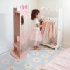 Pink, Bow-themed, MDF (medium-density Fiberboard) Painted Finish, 1-door, 1-shelf, Rotatable Base, Children's Jewelry Mirror Cabinet