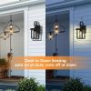 Inowel Outdoor Dusk To Dawn Wall Light 3000K 5000K Black Exterior Light Fixture 40003