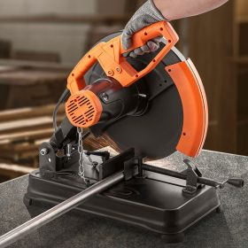 Abrasive Chop Saw, 14'355mm Blade Diameter Cut Off Saw, 2300W 3600RPM Steel Cutting Machine, 0-45' Adjustable Angle Miter Saw For Cutting Metal C (Option: Yellow)