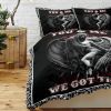 3PCS Soft And Comfortable Death And Angel Print Duvet Cover Set For Bedroom And Guest Room - Includes 1 Duvet Cover And 2 Pillowcases All Season