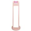 Pink, Bow-themed, MDF (medium-density Fiberboard) Painted Finish, 1-door, 1-shelf, Rotatable Base, Children's Jewelry Mirror Cabinet