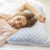 Cooling Memory Foam Pillow Ventilated Soft Bed Pillow W/ Cooling Gel Infused Memory Foam 2Pcs Queen Size