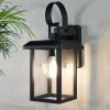 Inowel Outdoor Dusk To Dawn Wall Light 3000K 5000K Black Exterior Light Fixture 40003
