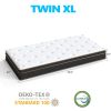 10 Inch Twin XL Mattress, Innerspring Mattress With Black Gold Trim & White Cover - Medium Firm Support, Breathable Design For College Dorms, Tal