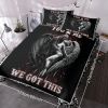 3PCS Soft And Comfortable Death And Angel Print Duvet Cover Set For Bedroom And Guest Room - Includes 1 Duvet Cover And 2 Pillowcases All Season