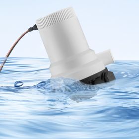 Livewell Pump For Boat 12V 1600GPH Livewell Aerator Pump Straight 2 Inlets (Option: White)