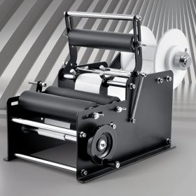 Manual Round Labeling Machine, 15-20pcs/min, Bottle Label Applicator For Round Bottles, Adjustable Manual Round Bottle Labeler Suitable For Bottl (Option: Black)