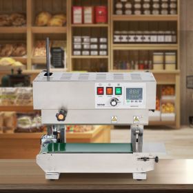Continuous Bag Band Sealing Machine Vertical Band Sealer Stainless Steel (Option: Silver)