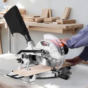 Compound Miter Saw 10-Inch Blade 15 Amp Motor 60-Tooth Corded Single Bevel 0-45° (Option: Metallic)